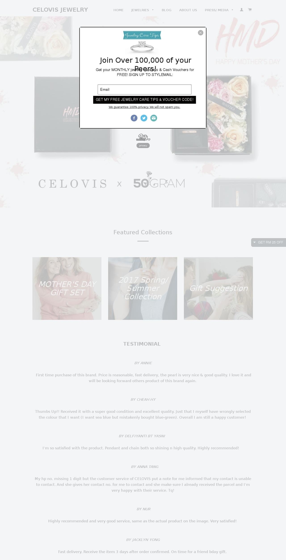 celovismalaysia.com shopify website screenshot