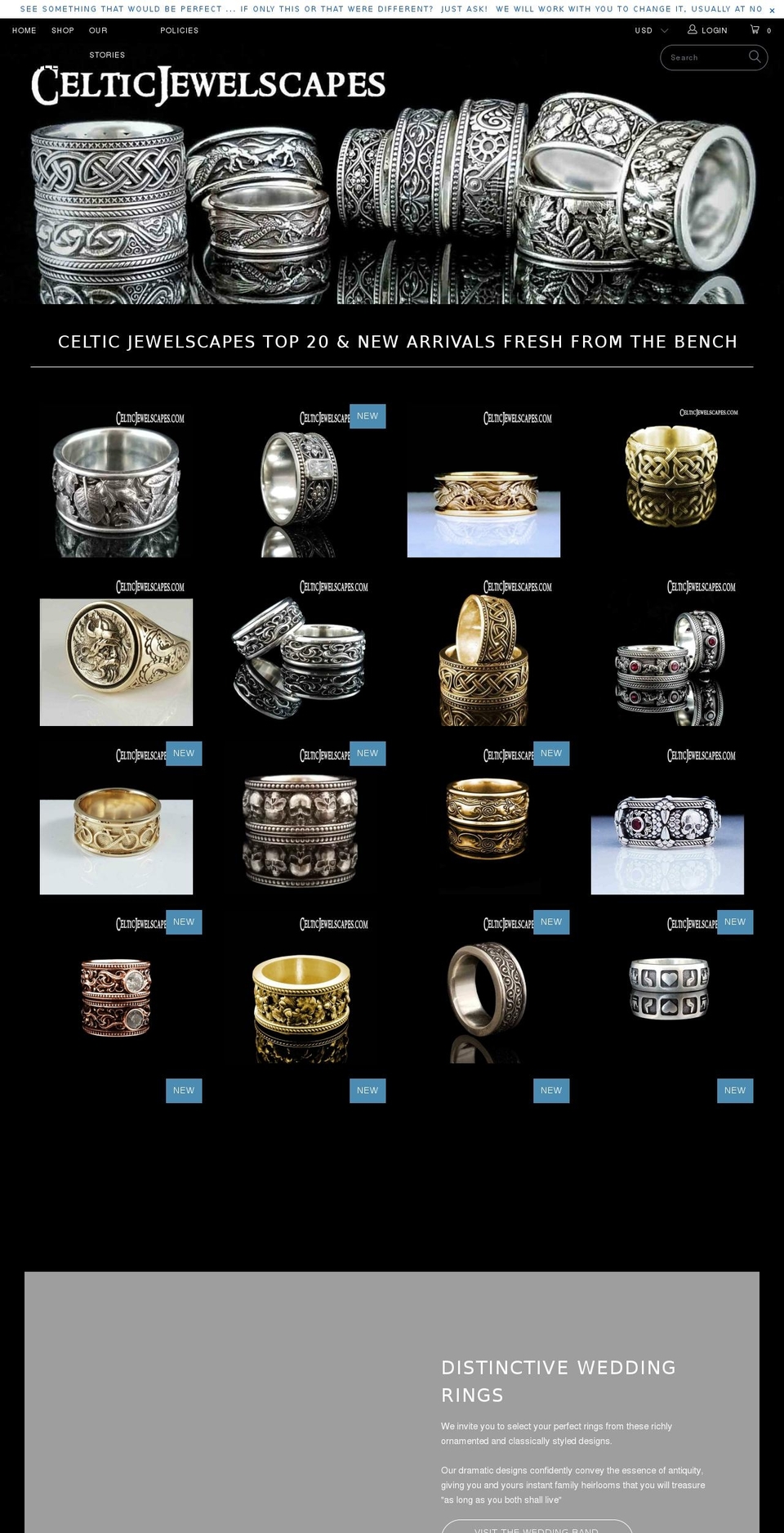 celtic-jewelscapes.myshopify.com — Shopify storefront screenshot
