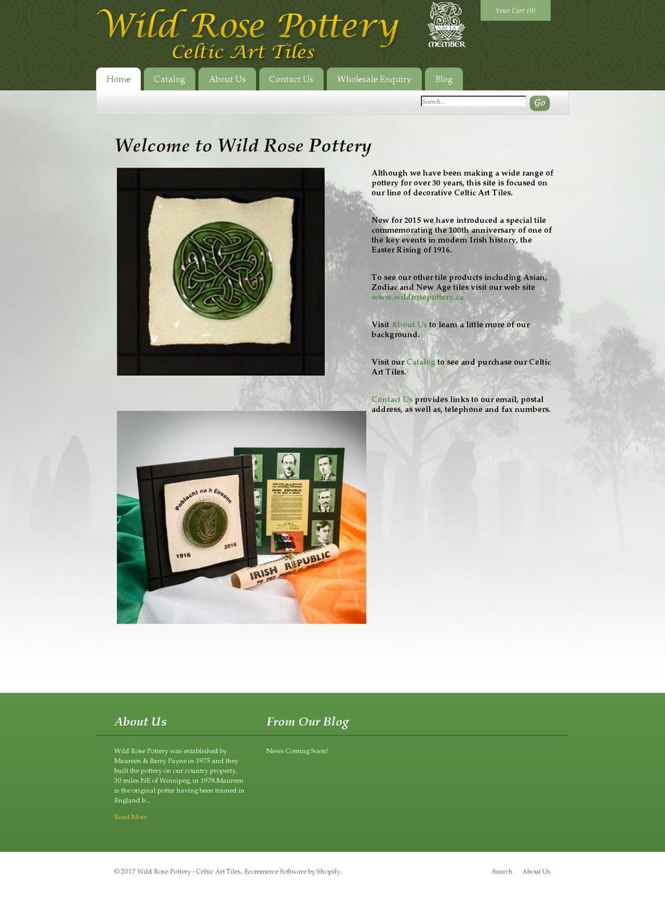 celticarttiles.com shopify website screenshot