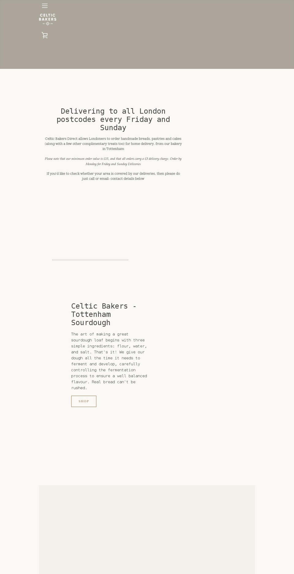 celticbakersdirect.co.uk shopify website screenshot