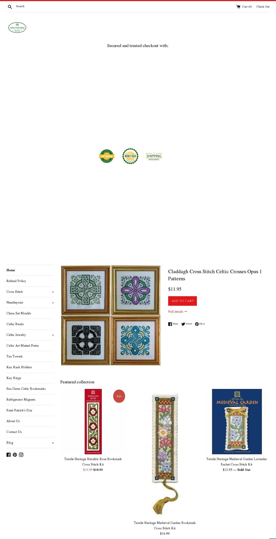 celtichobbies.com — Shopify storefront screenshot