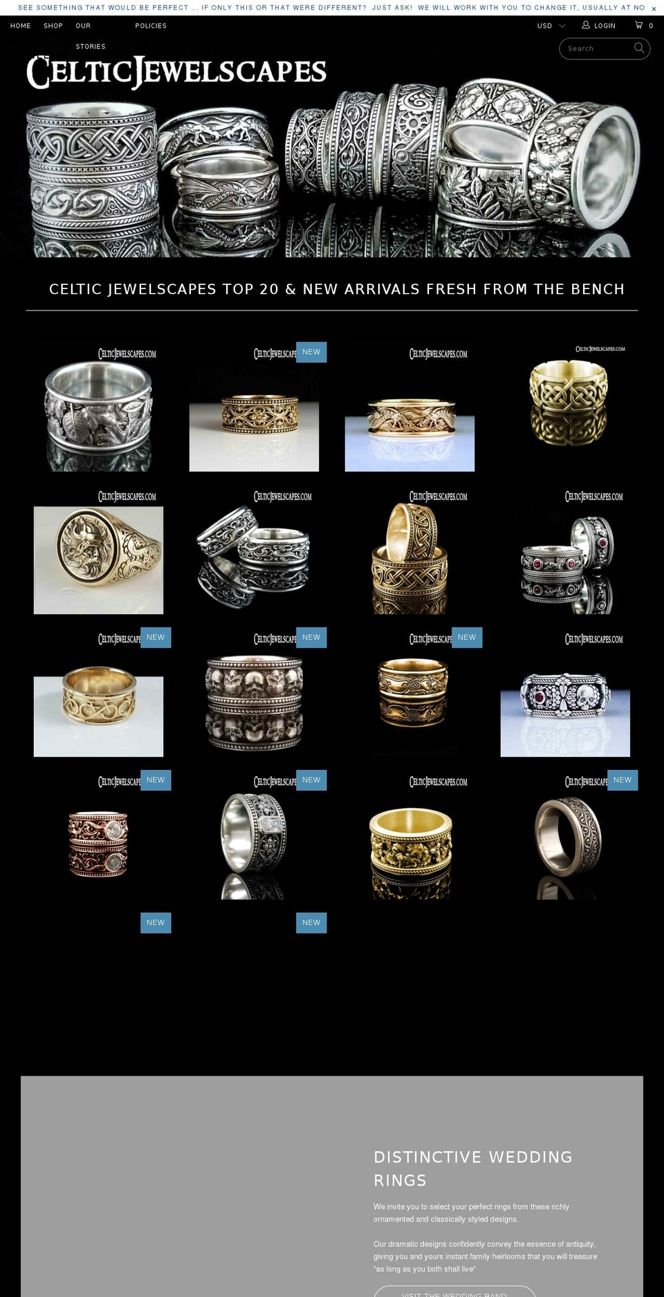 celticjewelscapes.com shopify website screenshot