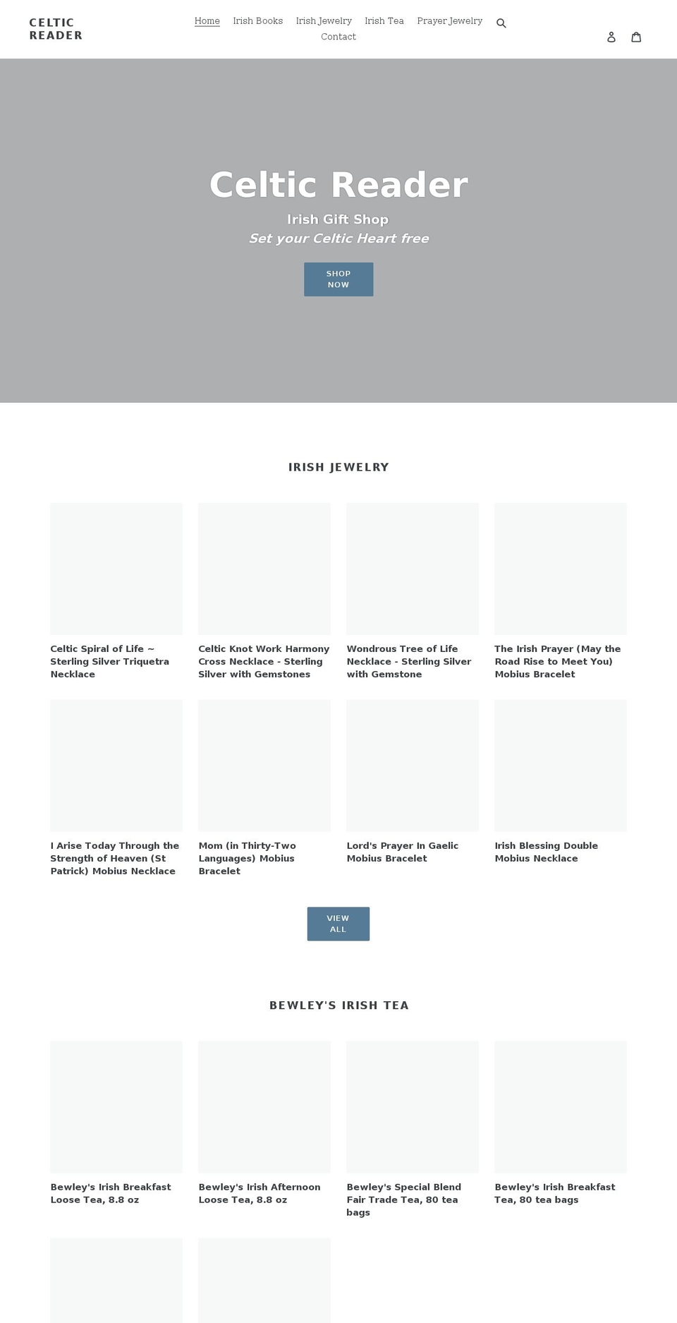 celticreader.com shopify website screenshot