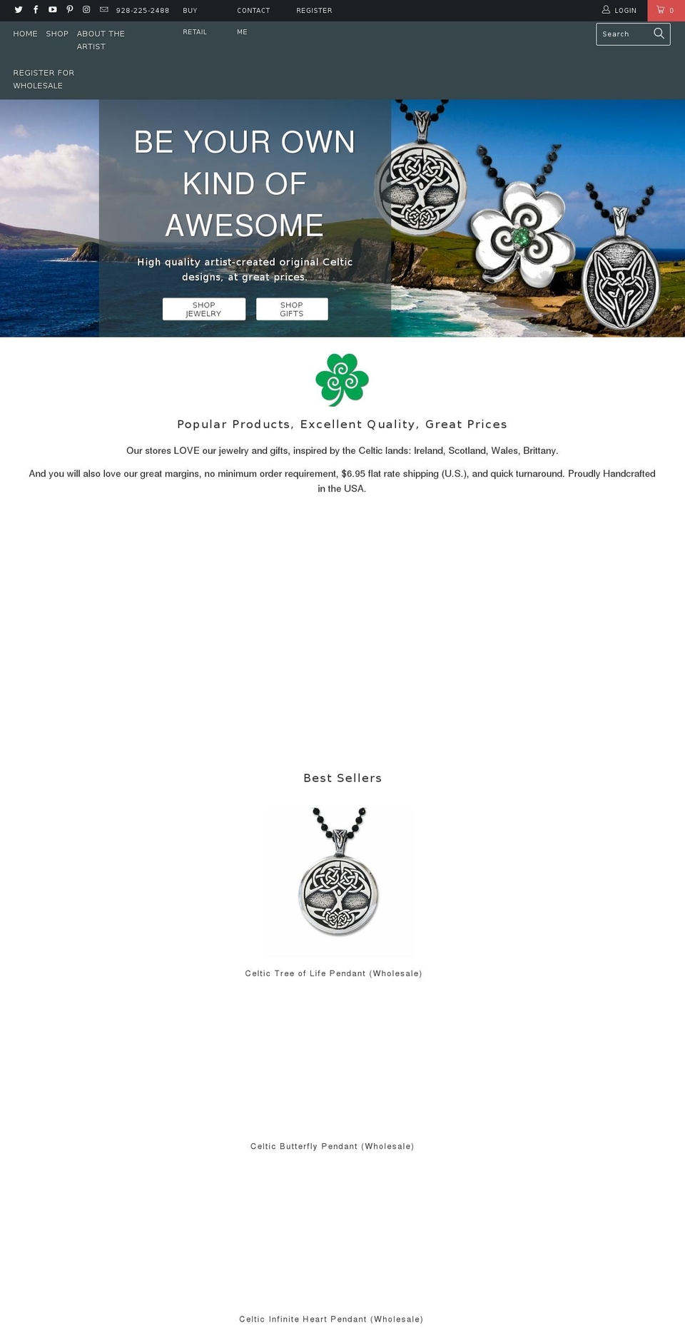 celticwholesale.com shopify website screenshot