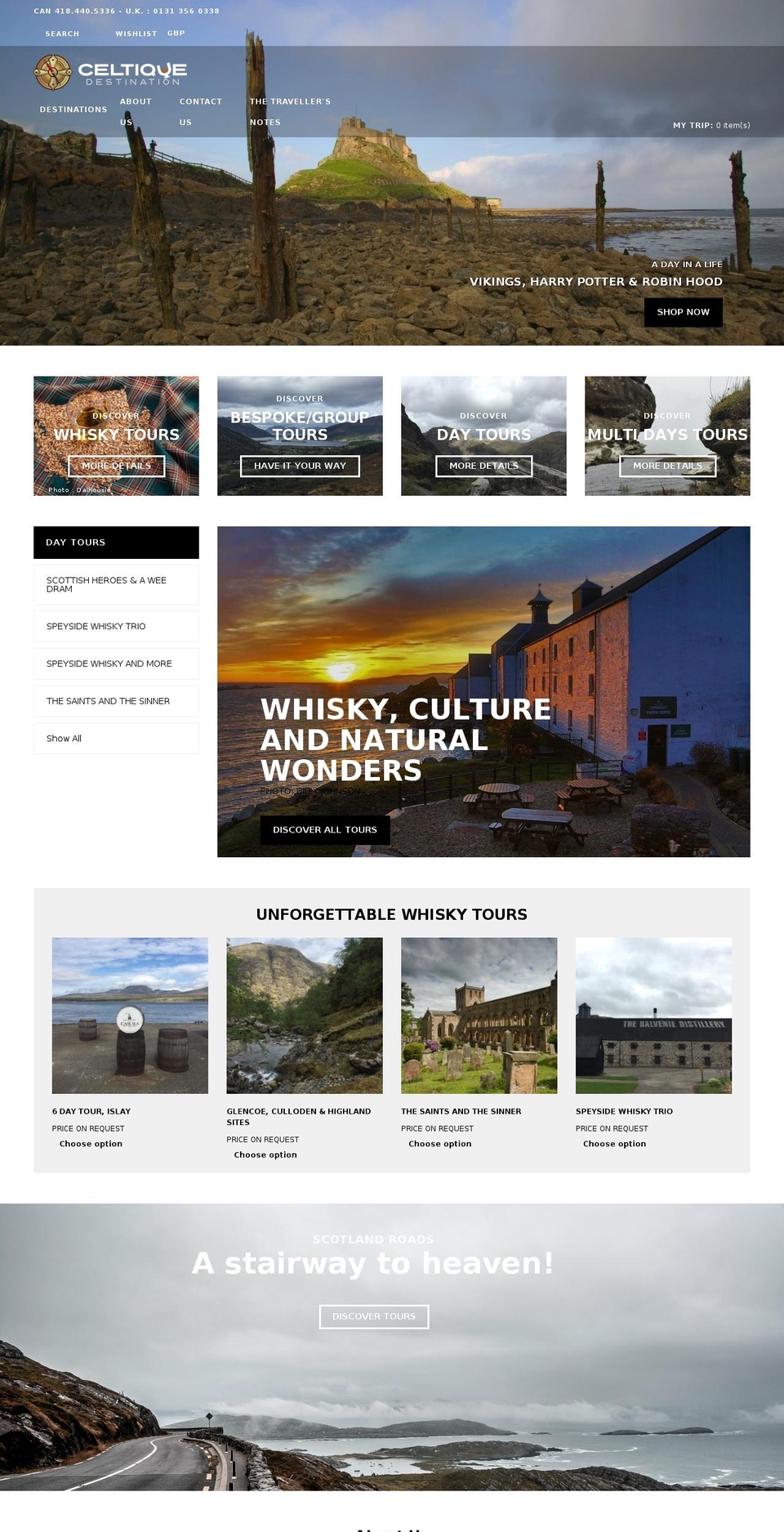 celtiquedestination.com shopify website screenshot