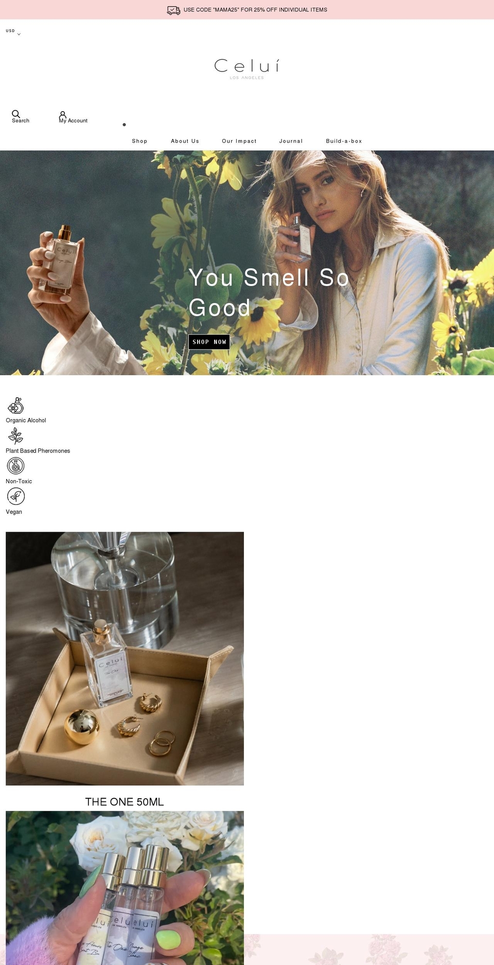 celuifragrance.com shopify website screenshot