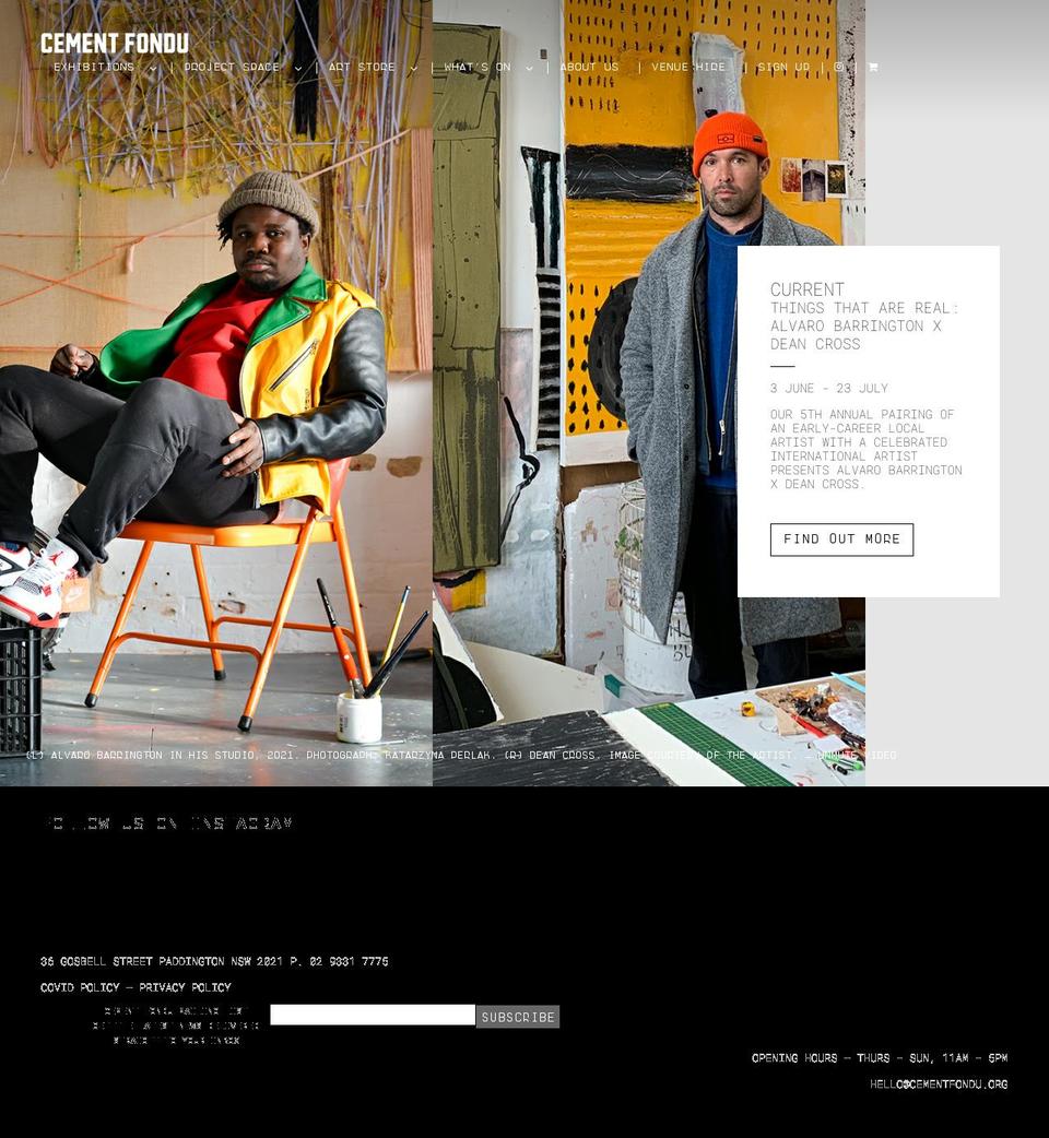 cementfondu.org shopify website screenshot