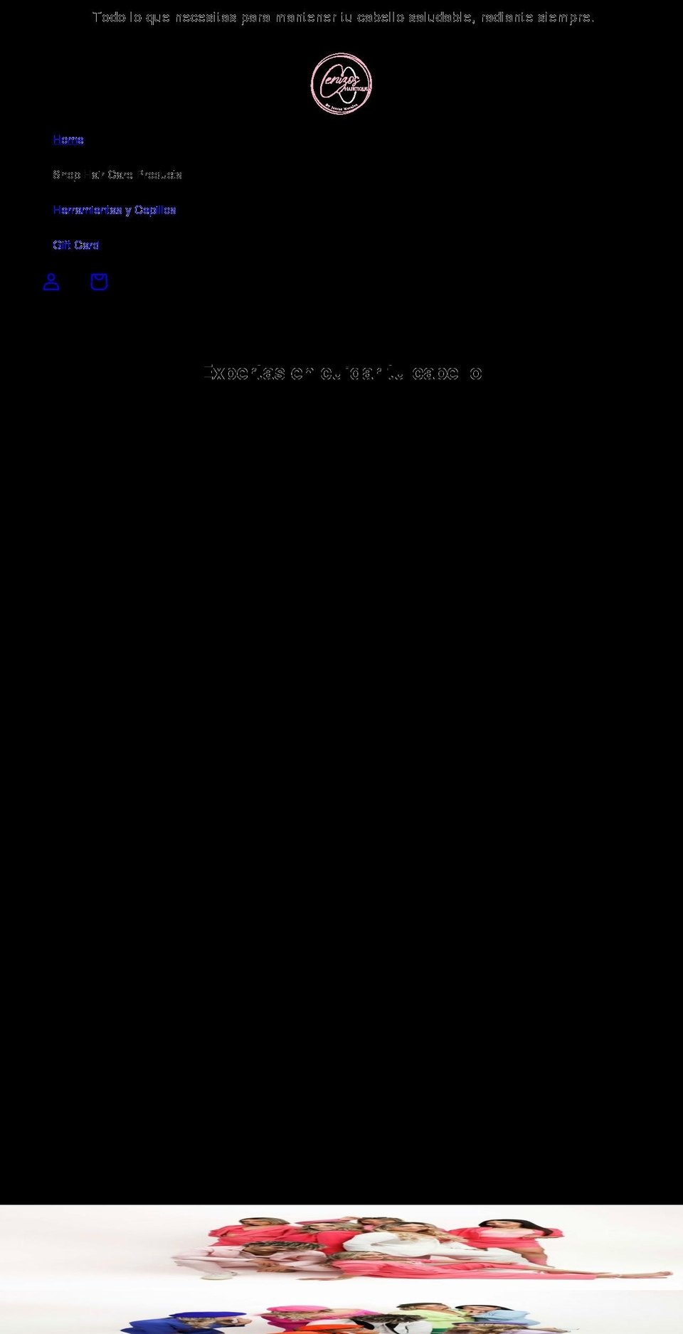 cenizoshairtique.com shopify website screenshot