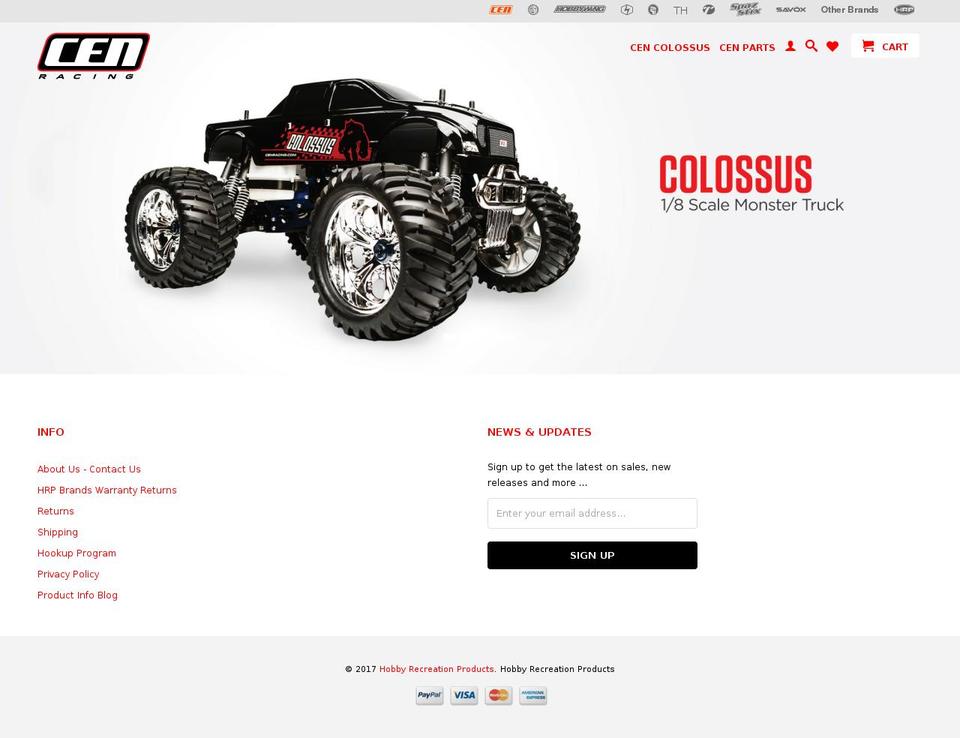 cenracingusa.com shopify website screenshot