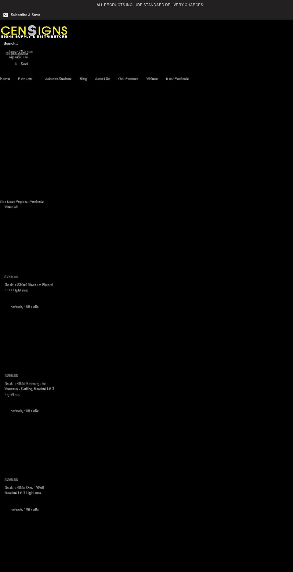 censigns.com.au shopify website screenshot