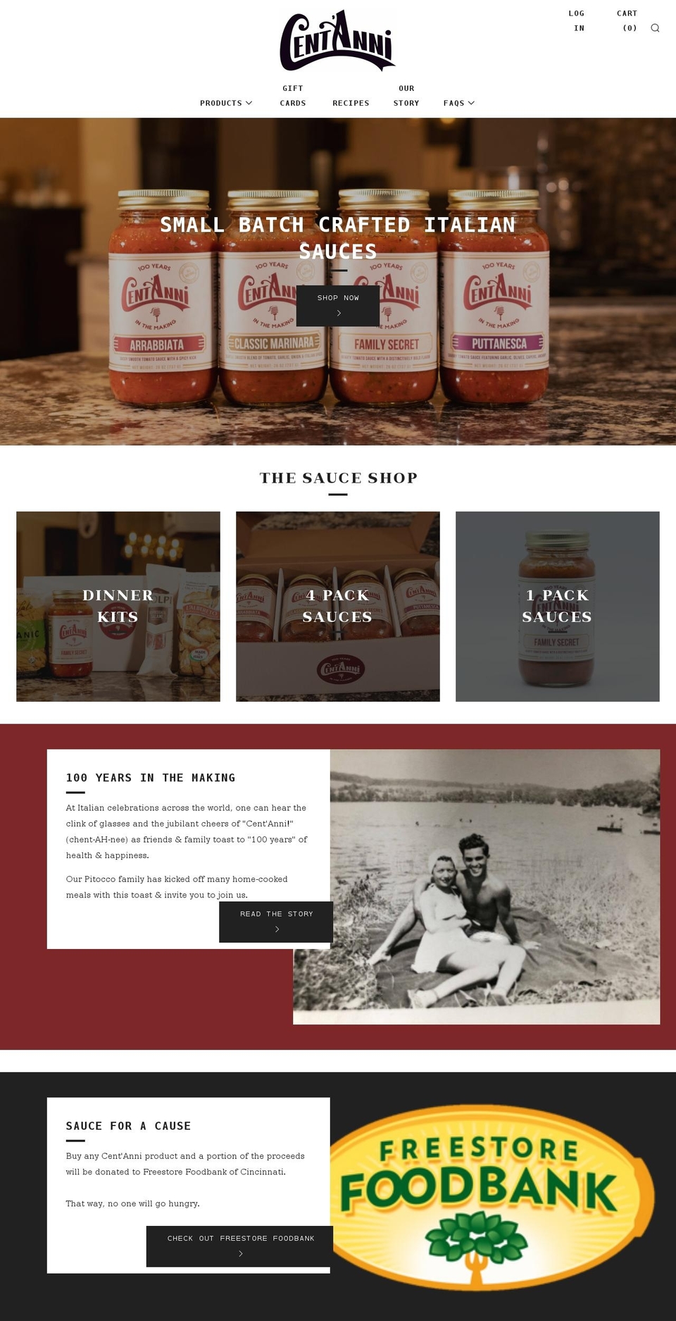 centannifoods.com shopify website screenshot