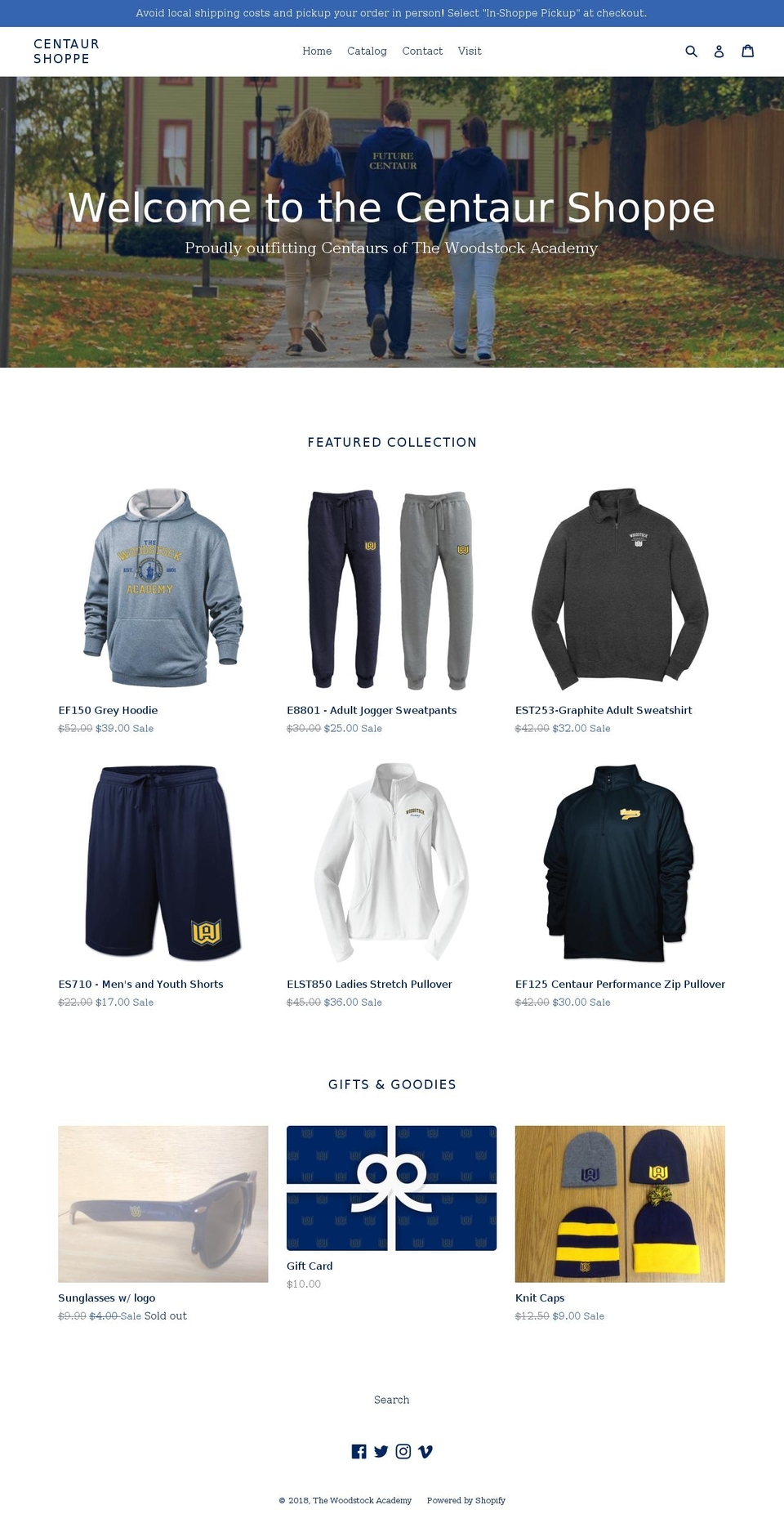 centaurshoppe.com — Shopify storefront screenshot