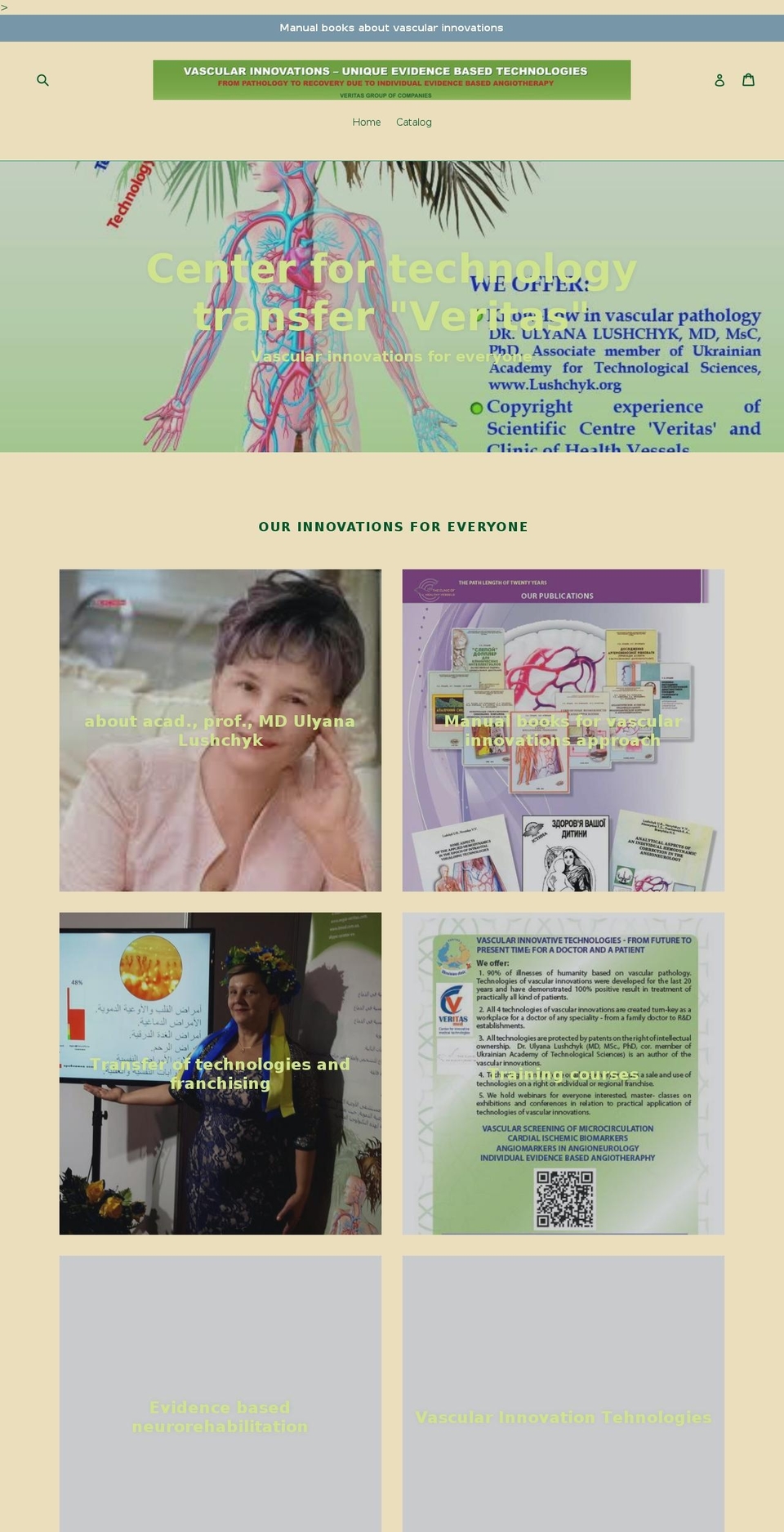 center-for-technology-transfer-veritas.com — Shopify storefront screenshot