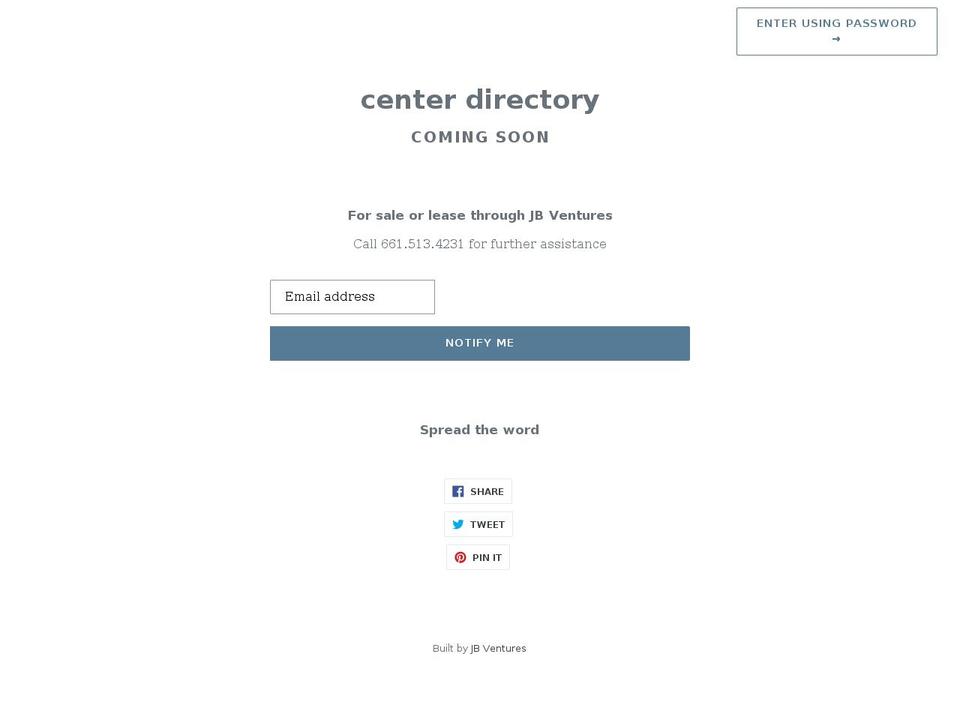 center.directory shopify website screenshot