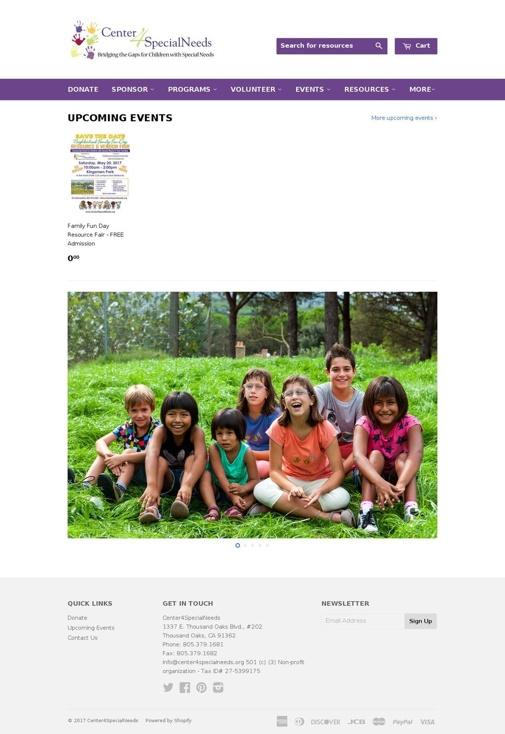 center4specialneeds.com shopify website screenshot