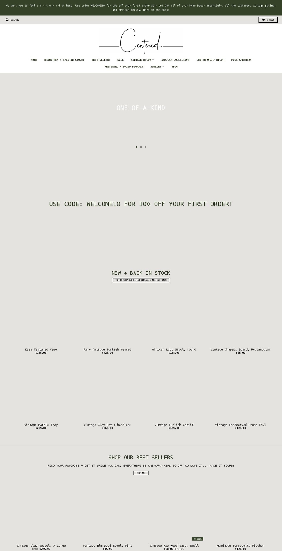 centeredstyle.com shopify website screenshot