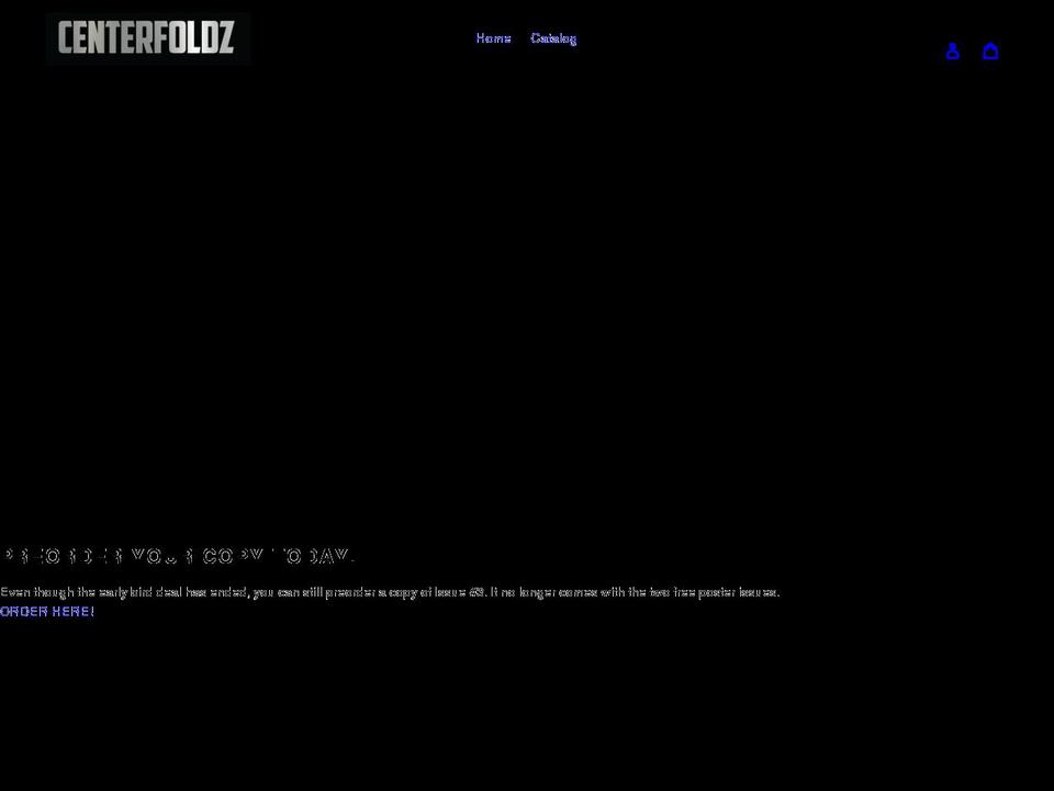 centerfoldz.com shopify website screenshot