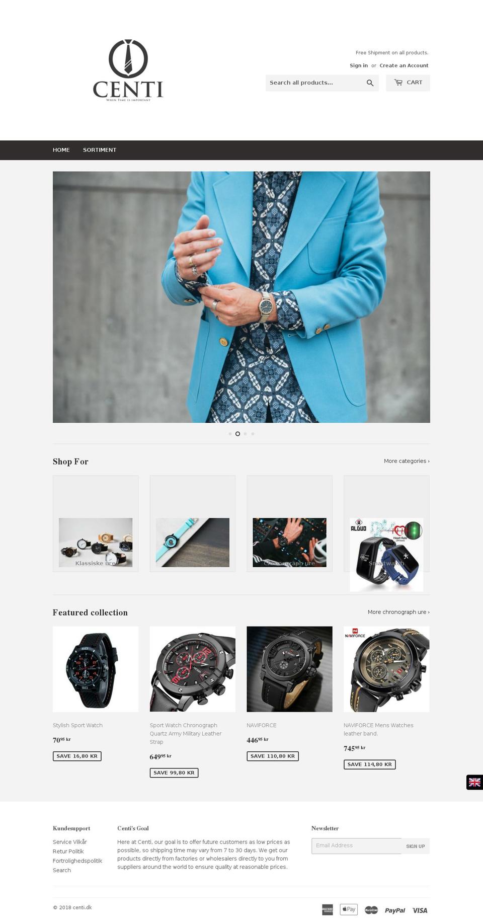 centi.dk shopify website screenshot