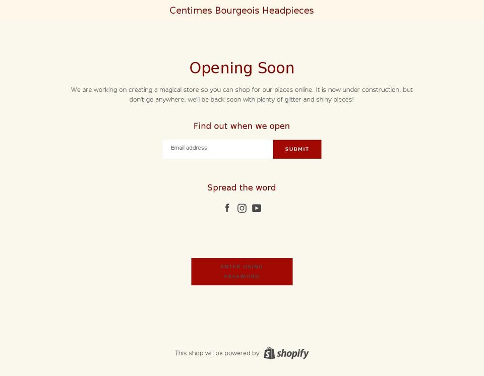 centimesbourgeois.com shopify website screenshot