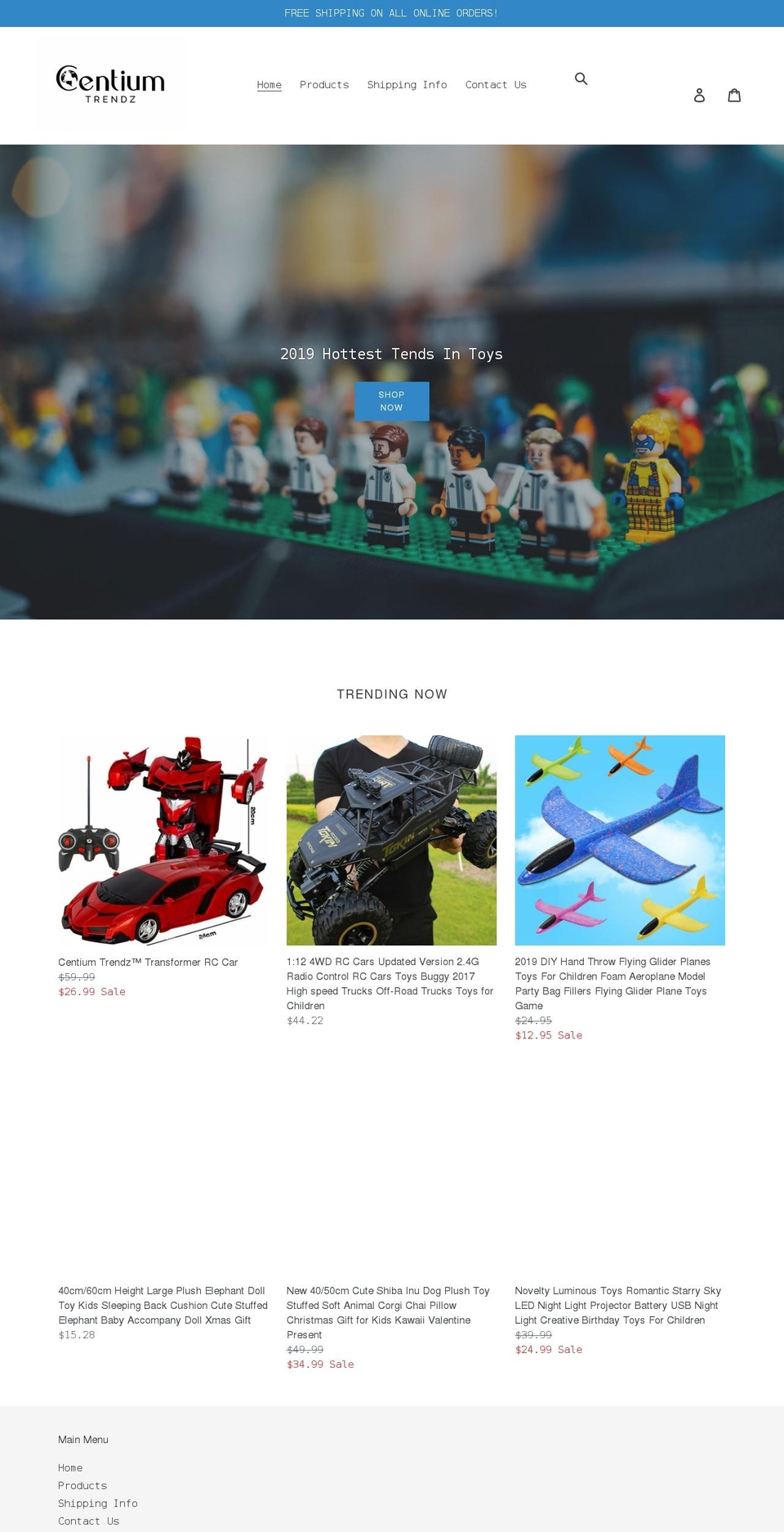 centiumtrendz.com shopify website screenshot