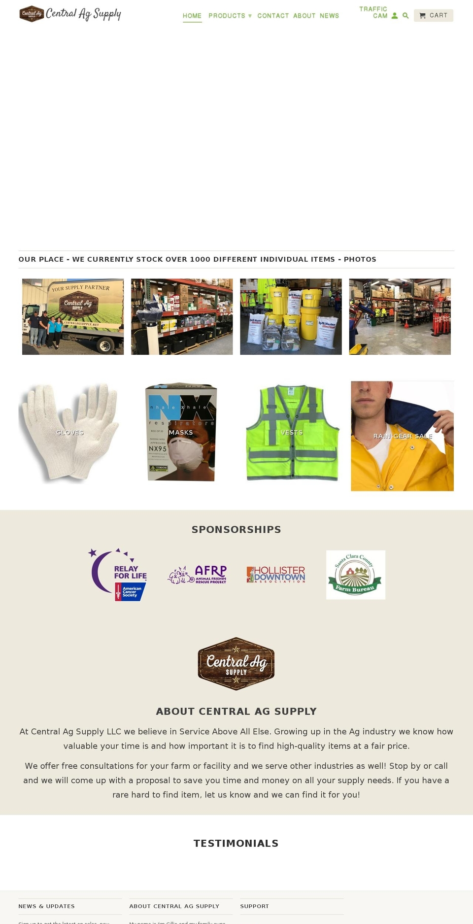 centralagsupply.net shopify website screenshot