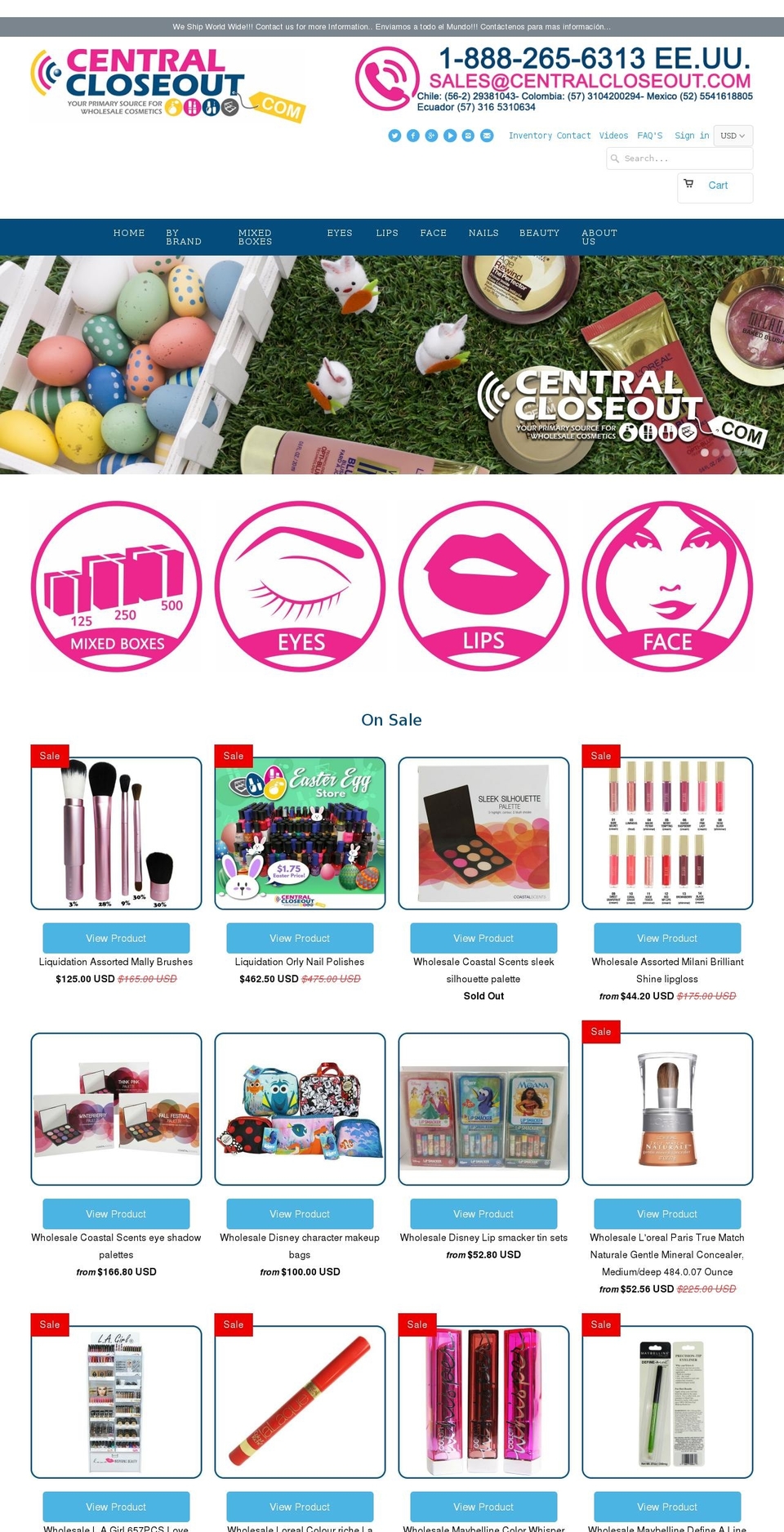 centralcloseout.net shopify website screenshot