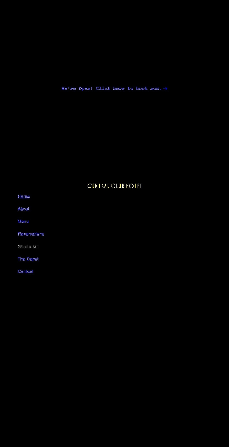 centralclubhotel.com.au shopify website screenshot