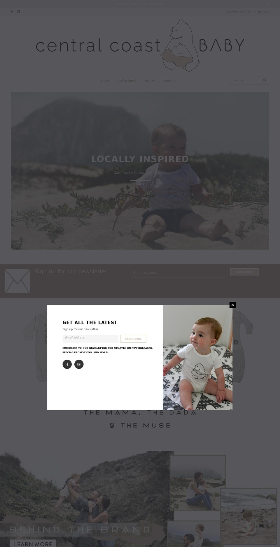 centralcoastbaby.com — Shopify storefront screenshot