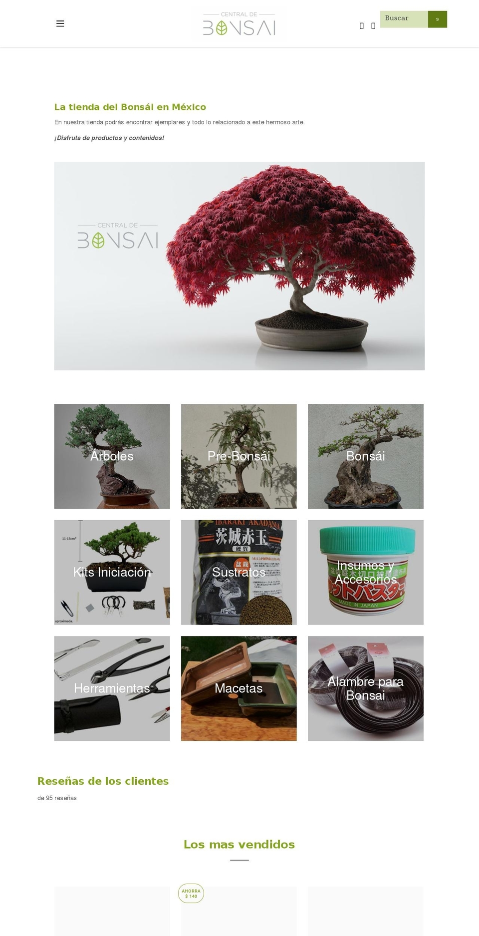 centraldebonsai.com shopify website screenshot