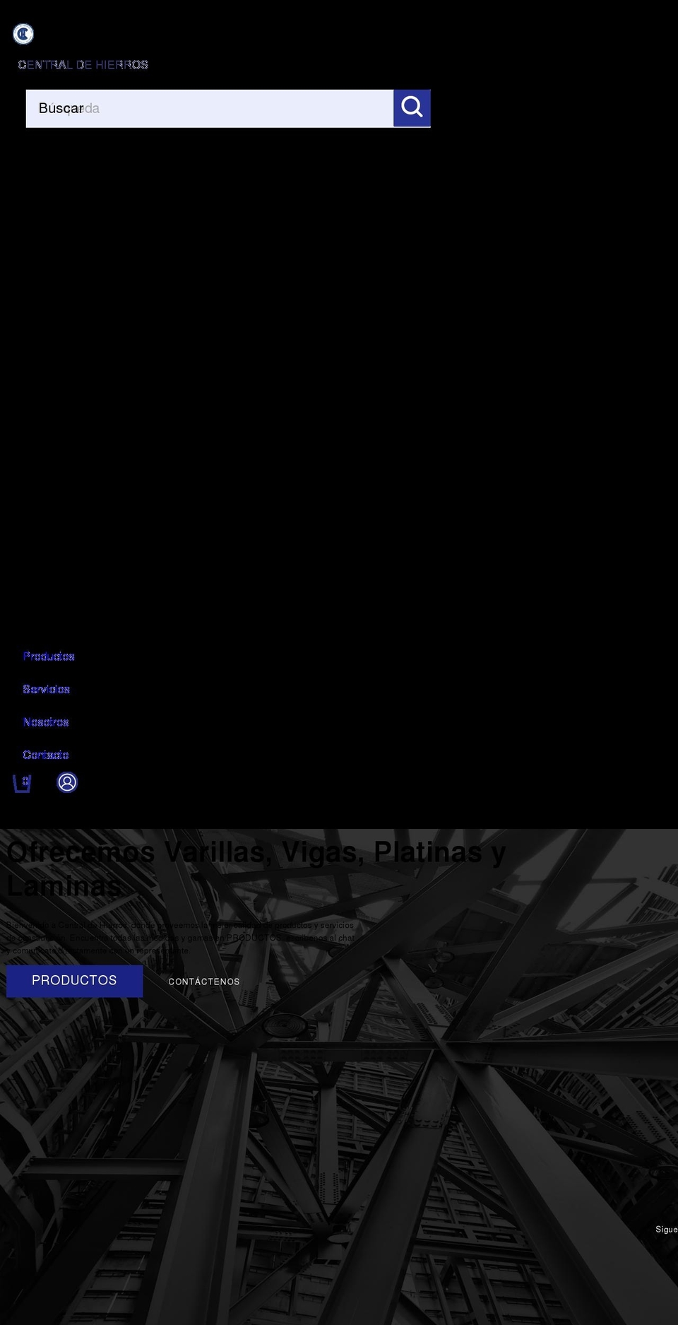 centraldehierros.com shopify website screenshot