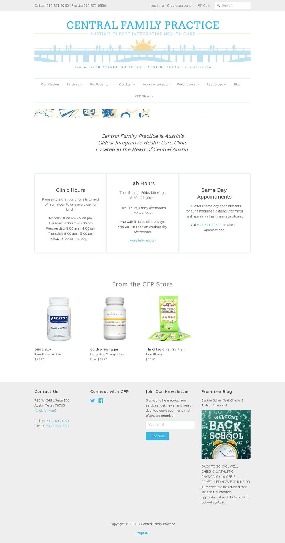 centralfamily.com — Shopify storefront screenshot