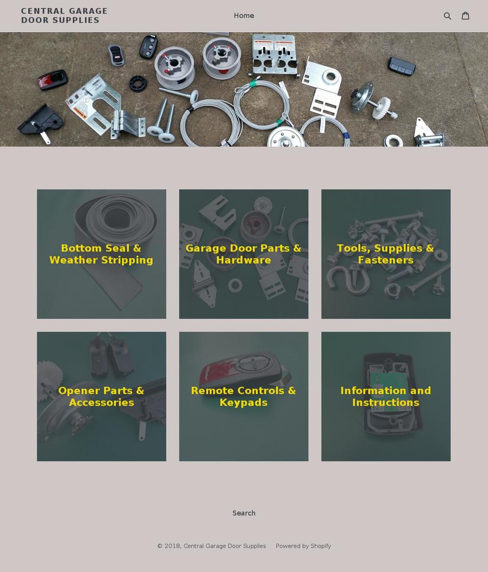 centralgaragedoorsupplies.com — Shopify storefront screenshot