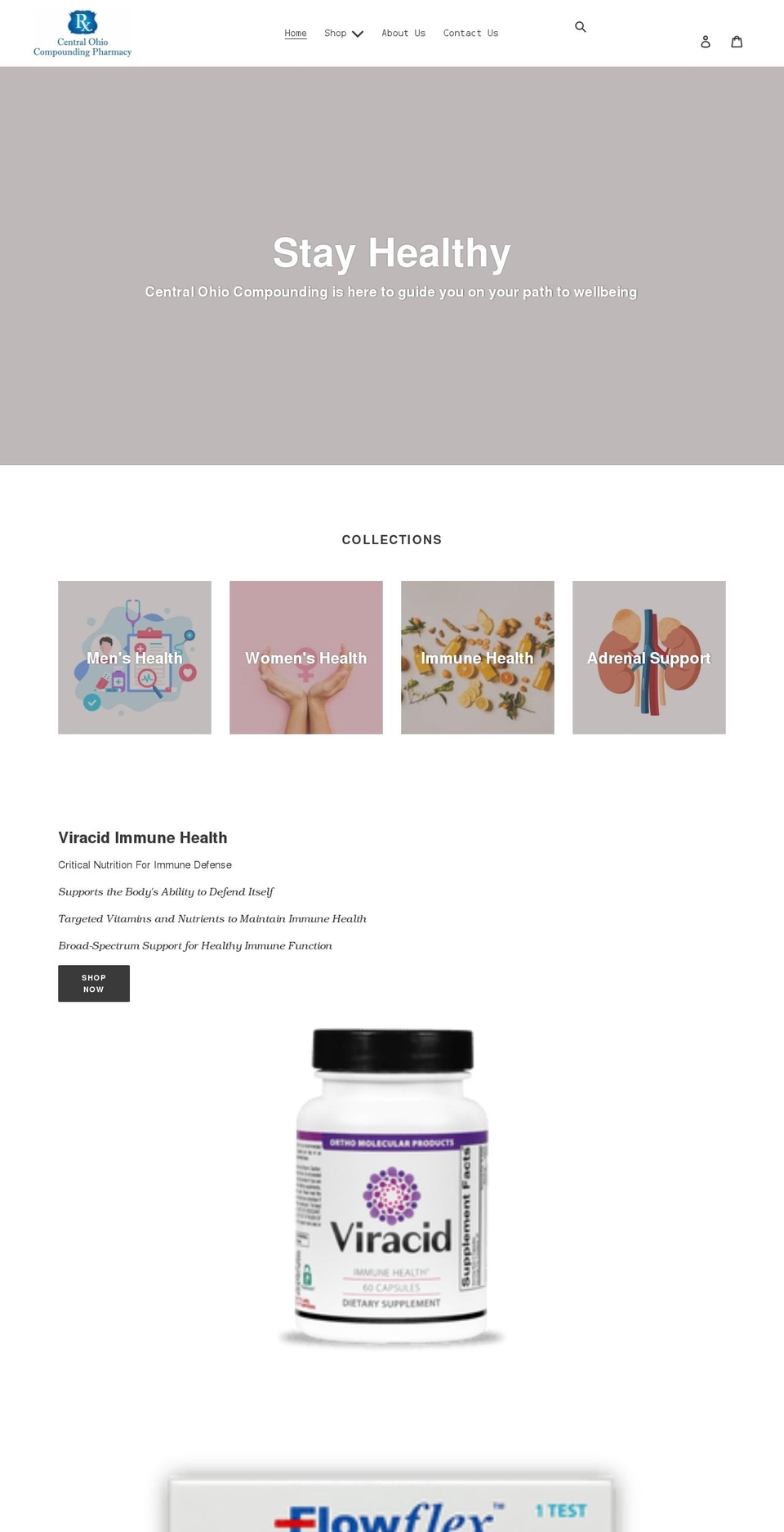 centralohiocompounding.com shopify website screenshot