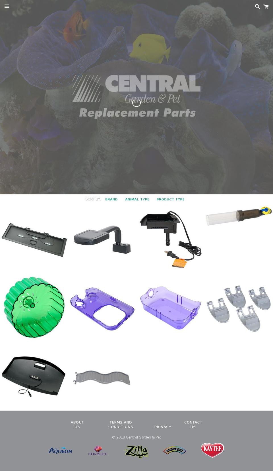 centralspareparts.com — Shopify storefront screenshot
