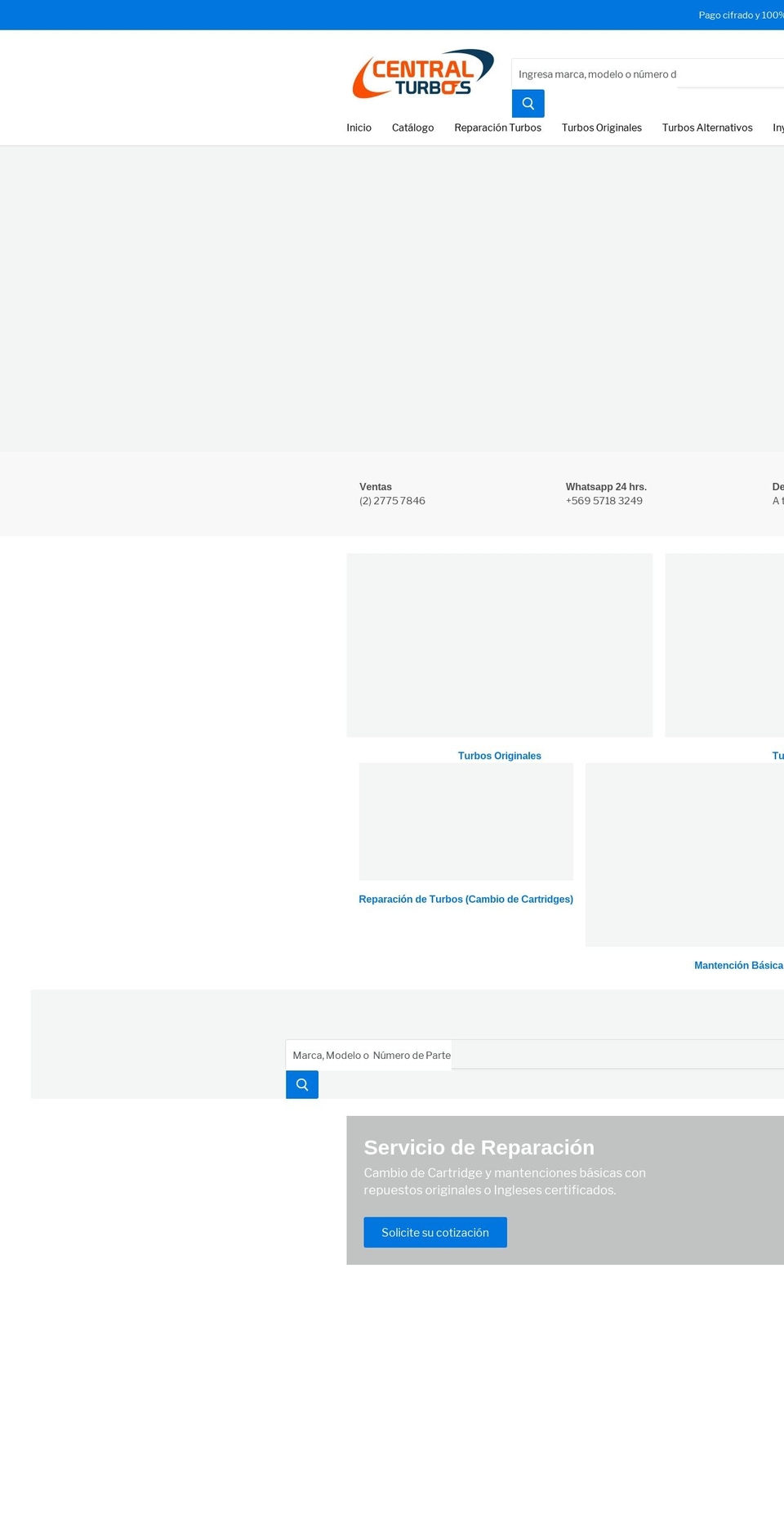 centralturbos.cl shopify website screenshot