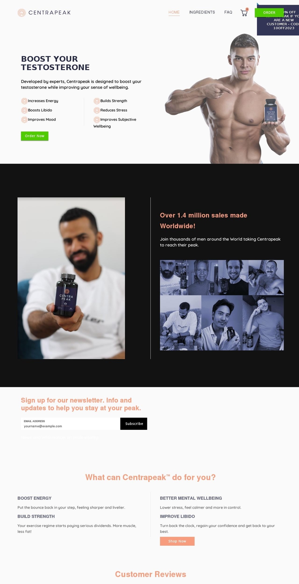 centrapeak.com shopify website screenshot