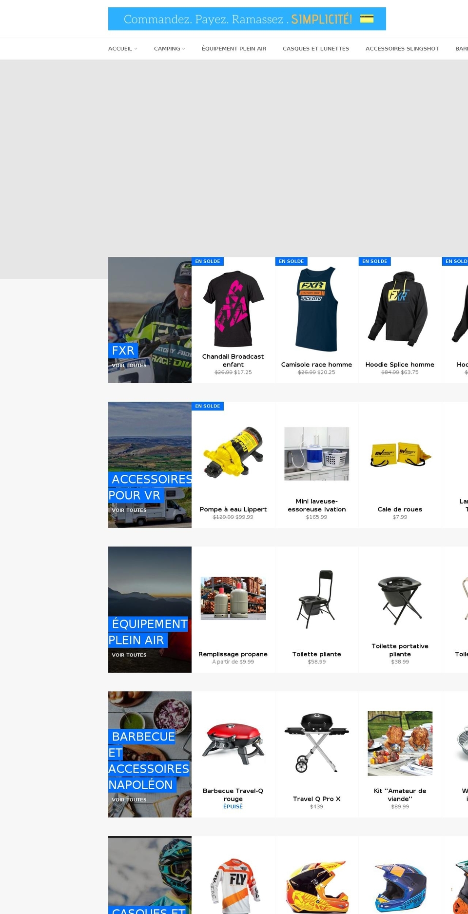 centreducamping.com — Shopify storefront screenshot