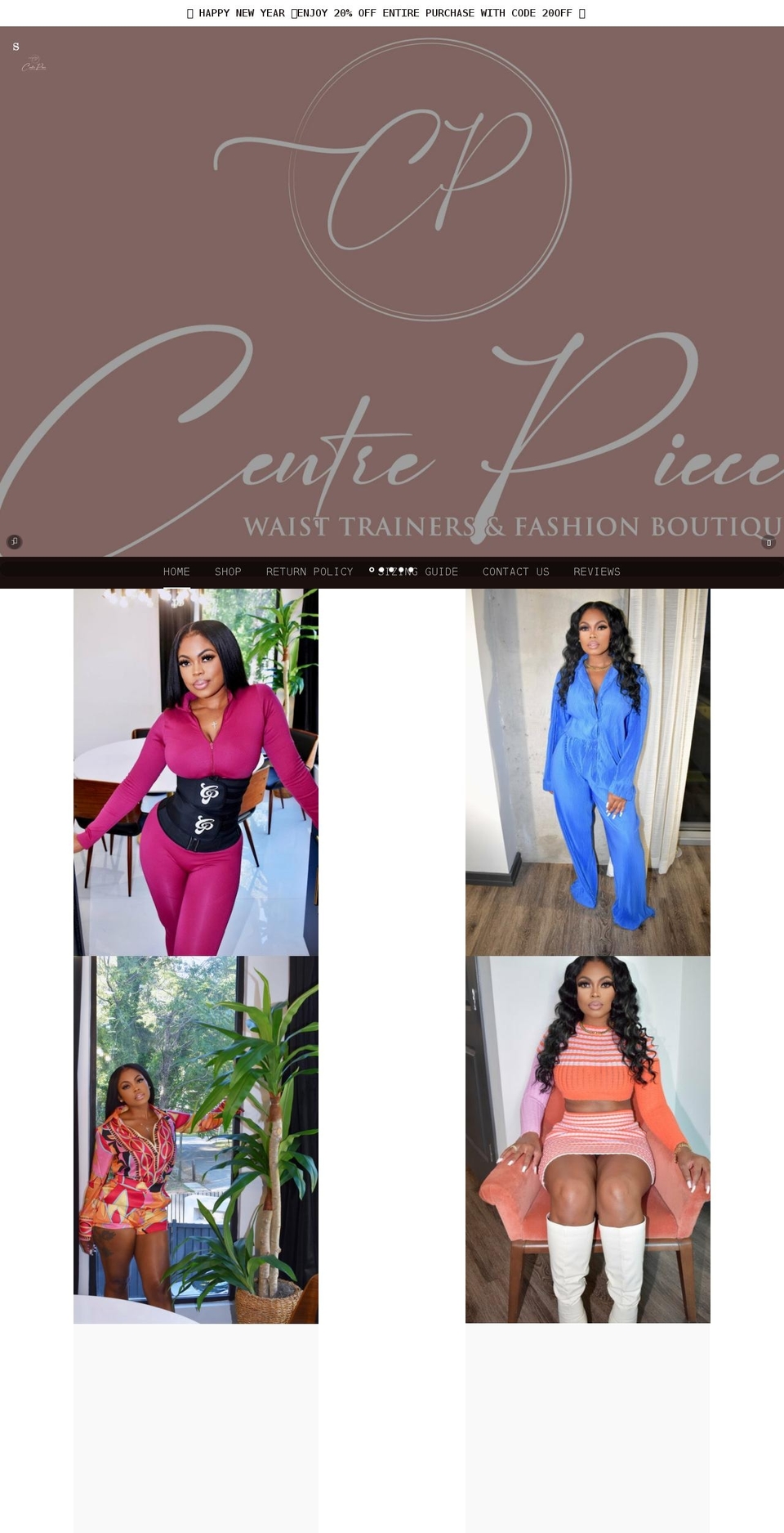 centrepiecewaist.com shopify website screenshot