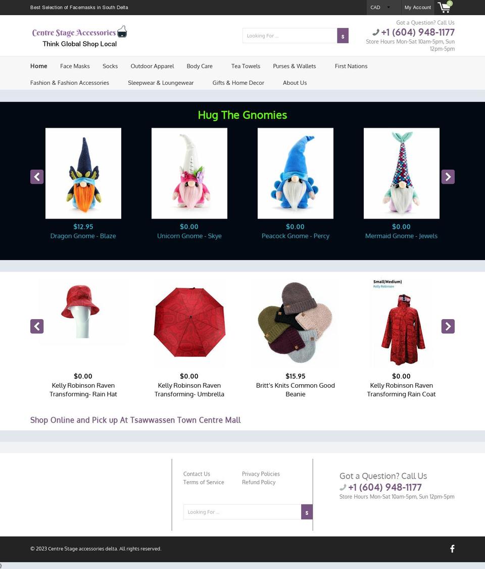 centrestagegifts.com shopify website screenshot