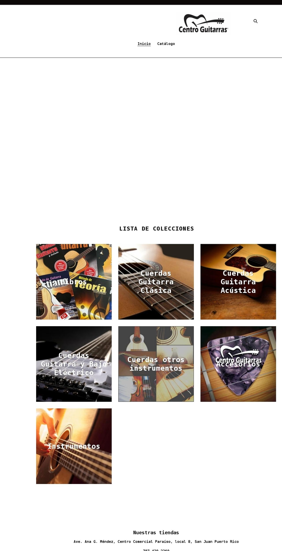 centroguitarraspr.com shopify website screenshot