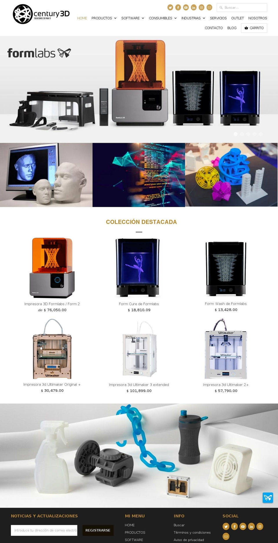 century3d.com.mx shopify website screenshot