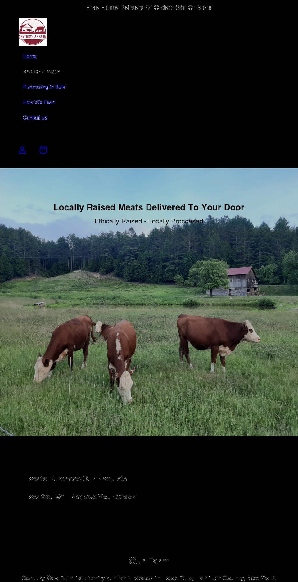 centurygapfarm.com shopify website screenshot