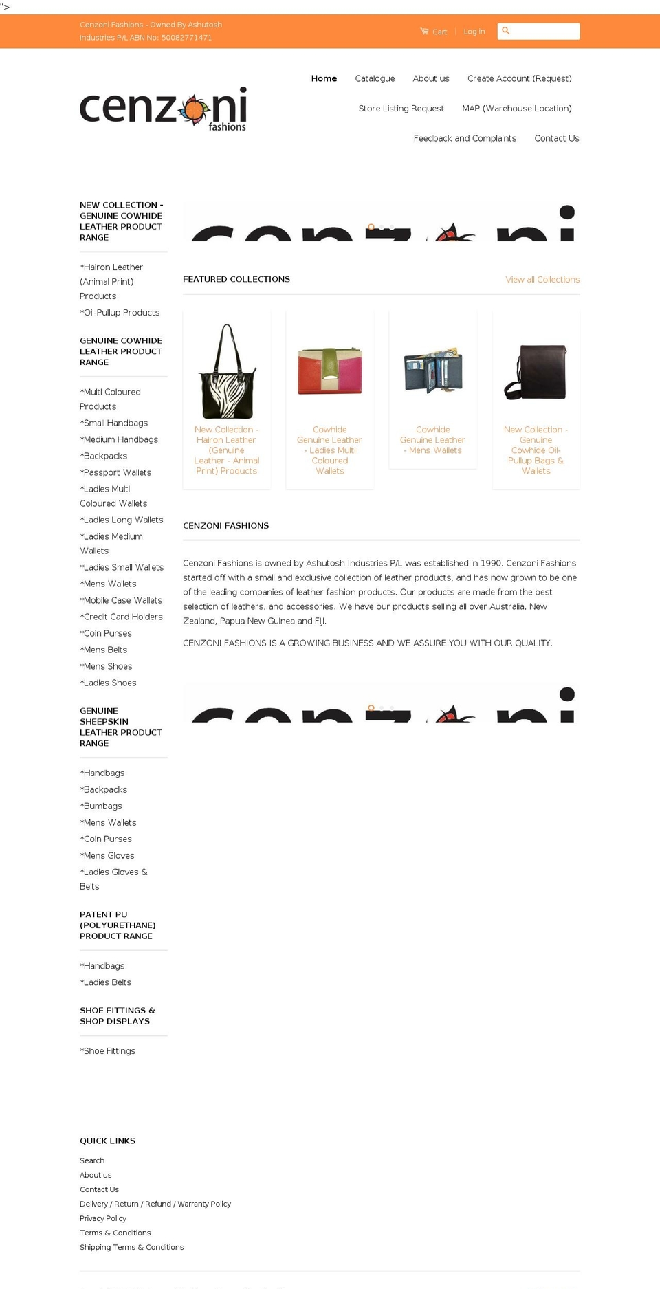 cenzoni.com shopify website screenshot