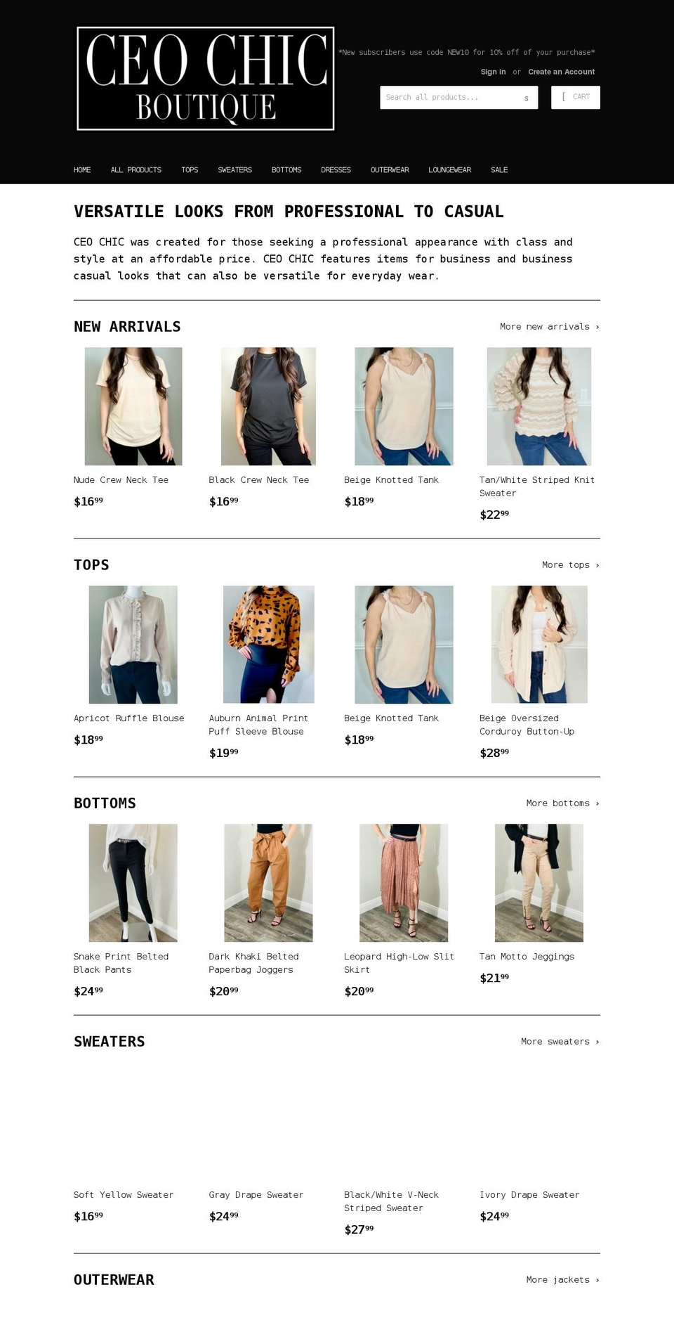 ceochicboutique.com shopify website screenshot