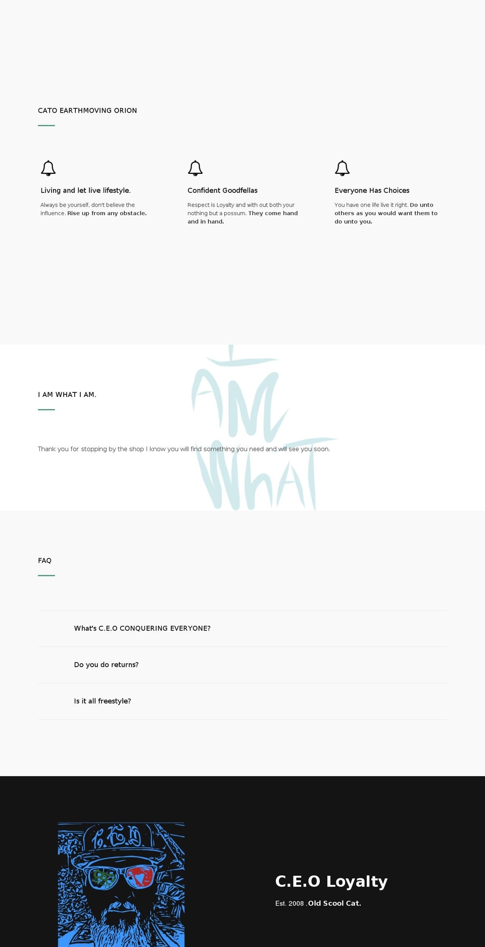 ceoconqueringeveryone.com shopify website screenshot