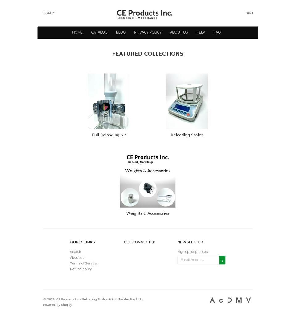 ceproducts.shop shopify website screenshot