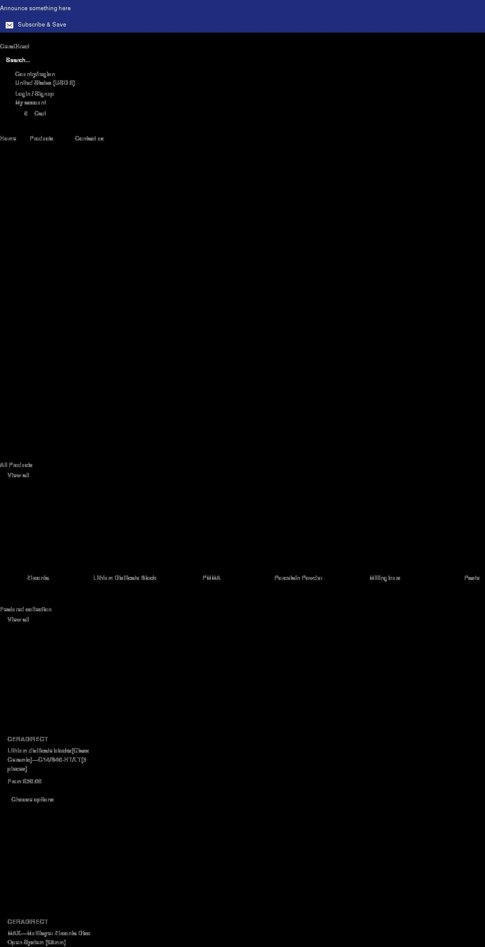 ceradirect.com shopify website screenshot