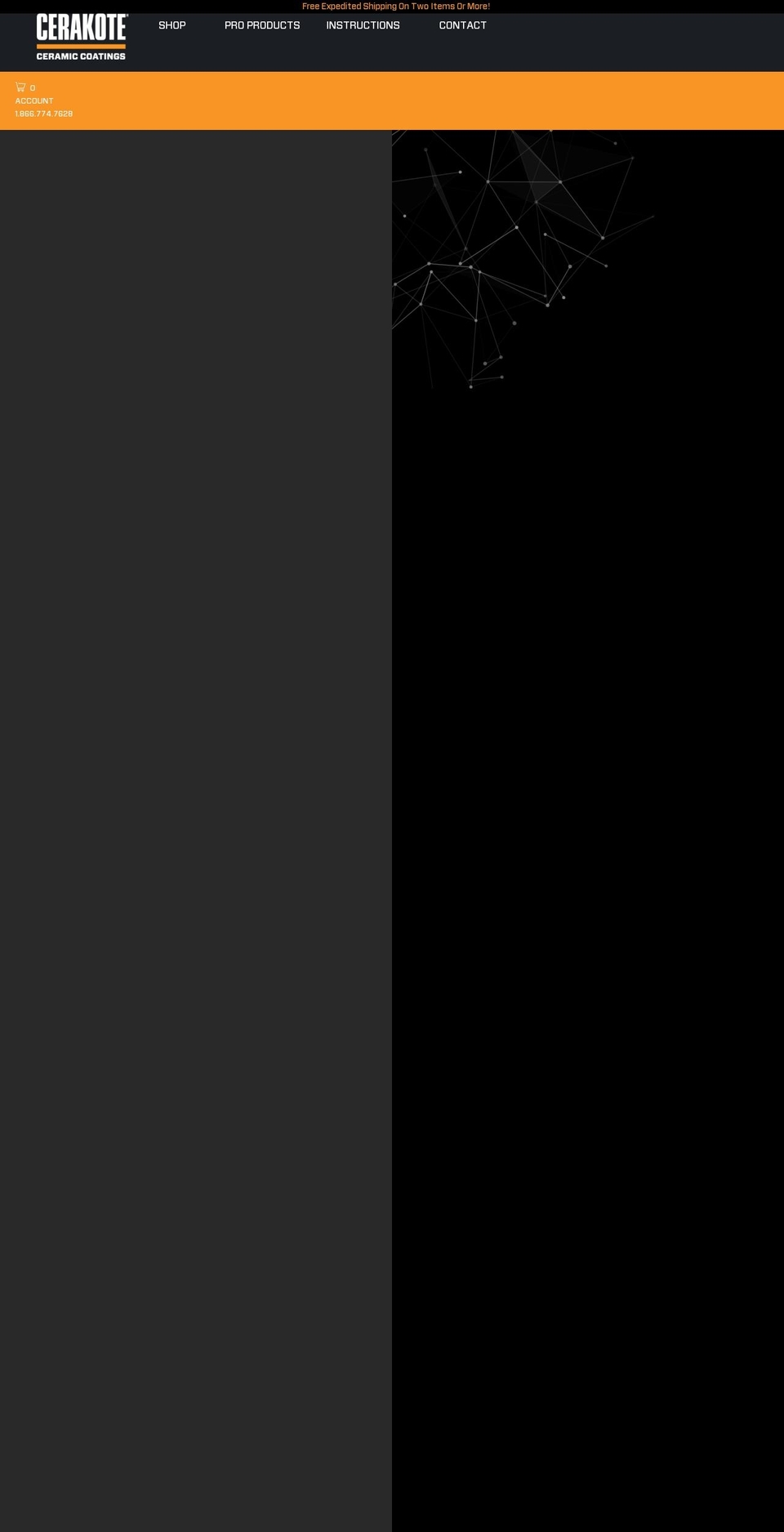 cerakoteceramics.com shopify website screenshot