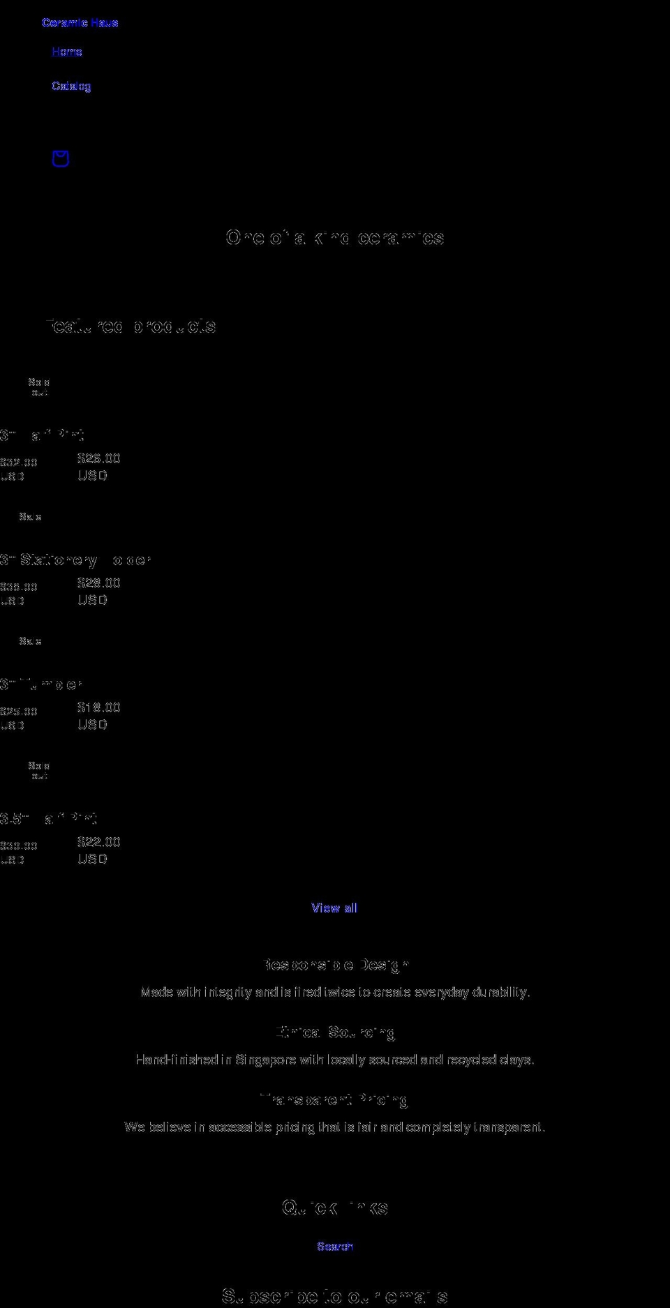ceramichaus.com shopify website screenshot