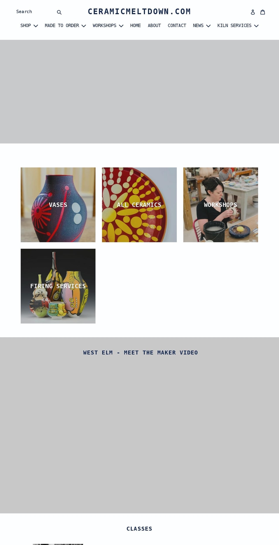 ceramicmeltdown.com shopify website screenshot